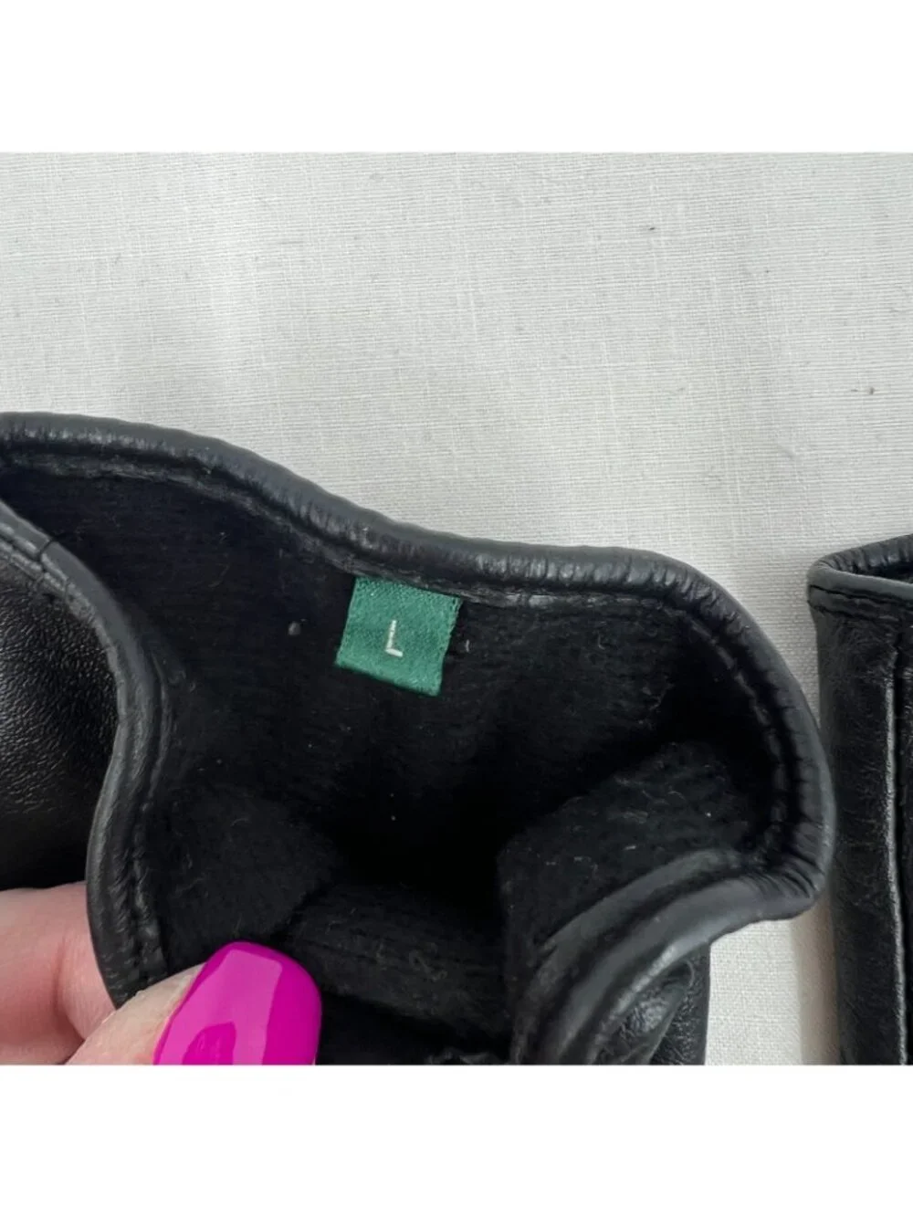 Lauren Ralph Lauren 100% Leather Rosebud Detail Driving Gloves Size Large